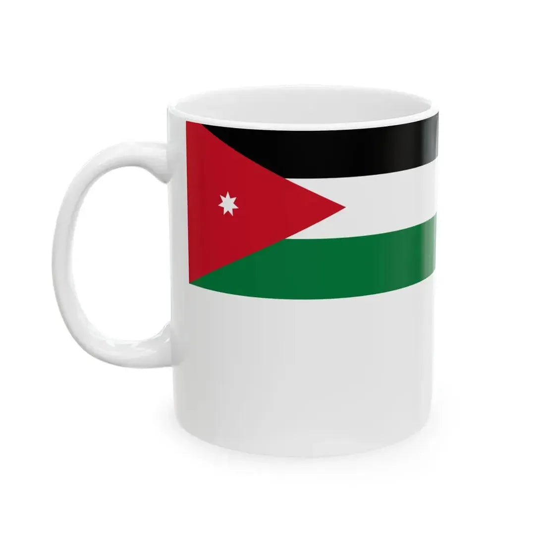 Naval Ensign of Jordan (Jordan) White Coffee Mug - Go Mug Yourself