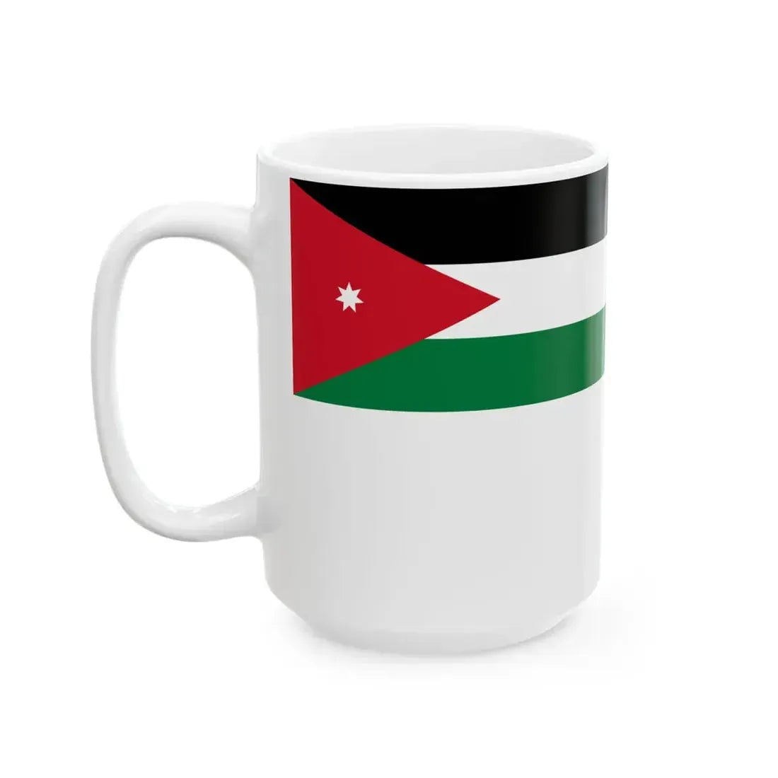 Naval Ensign of Jordan (Jordan) White Coffee Mug - Go Mug Yourself