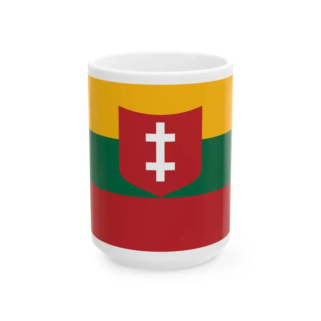 Naval Ensign of Lithuania 1927-1940 (Lithuania) White Coffee Mug 15oz - Go Mug Yourself