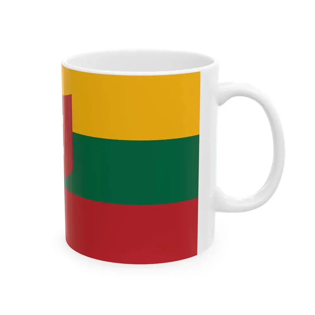 Naval Ensign of Lithuania 1927-1940 (Lithuania) White Coffee Mug - Go Mug Yourself