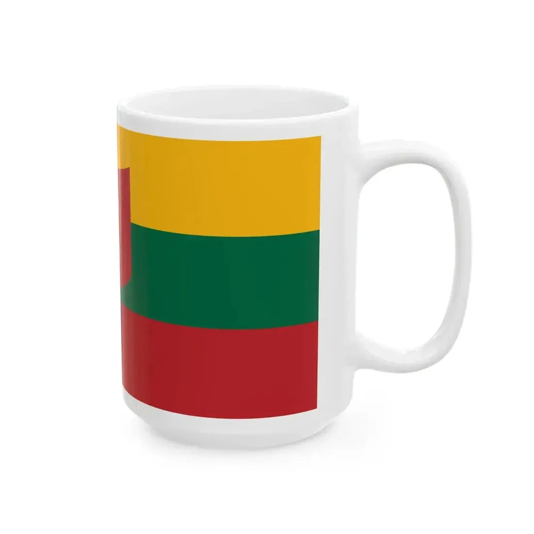 Naval Ensign of Lithuania 1927-1940 (Lithuania) White Coffee Mug - Go Mug Yourself