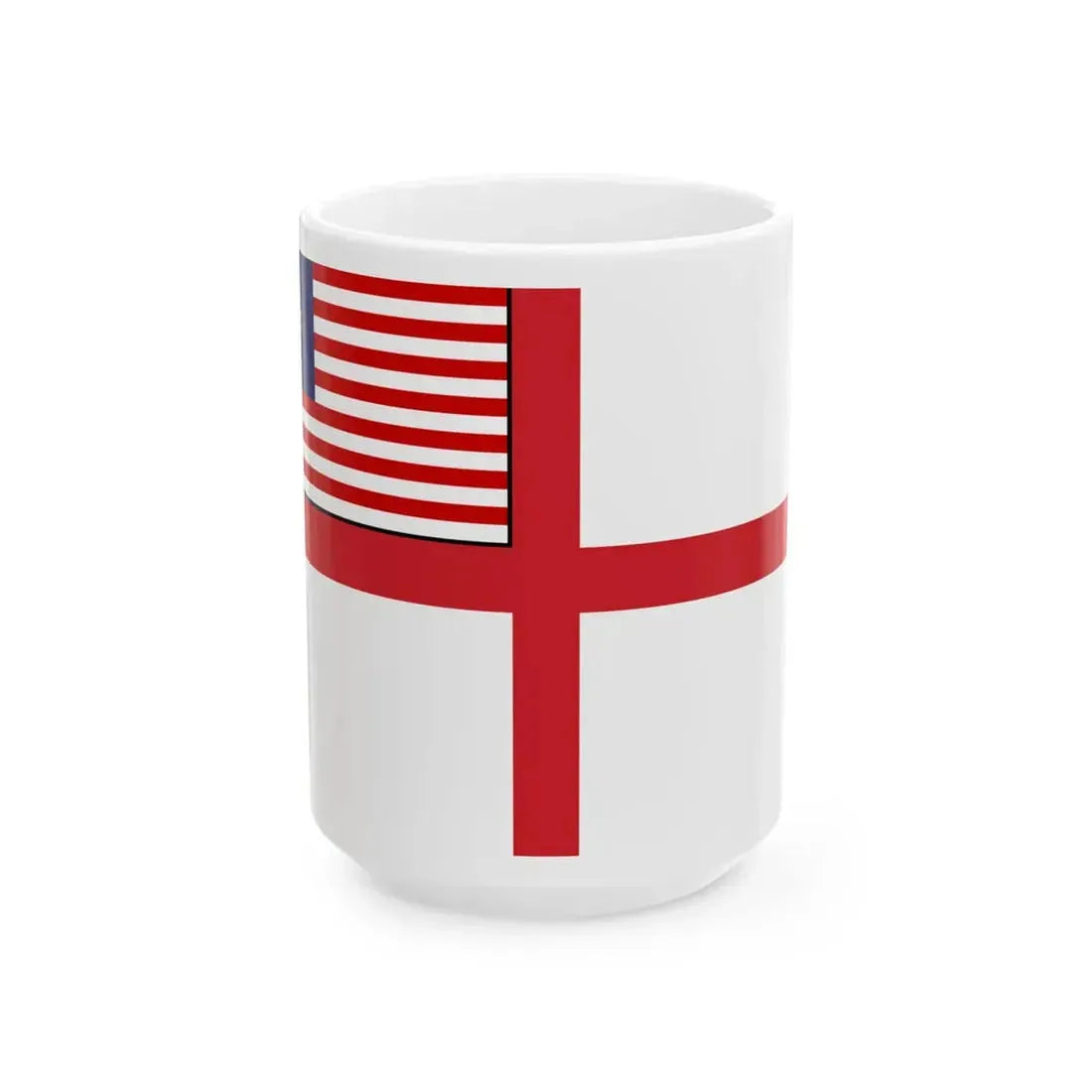 Naval Ensign of Malaysia 1963-1968 (Malaysia) White Coffee Mug 15oz - Go Mug Yourself