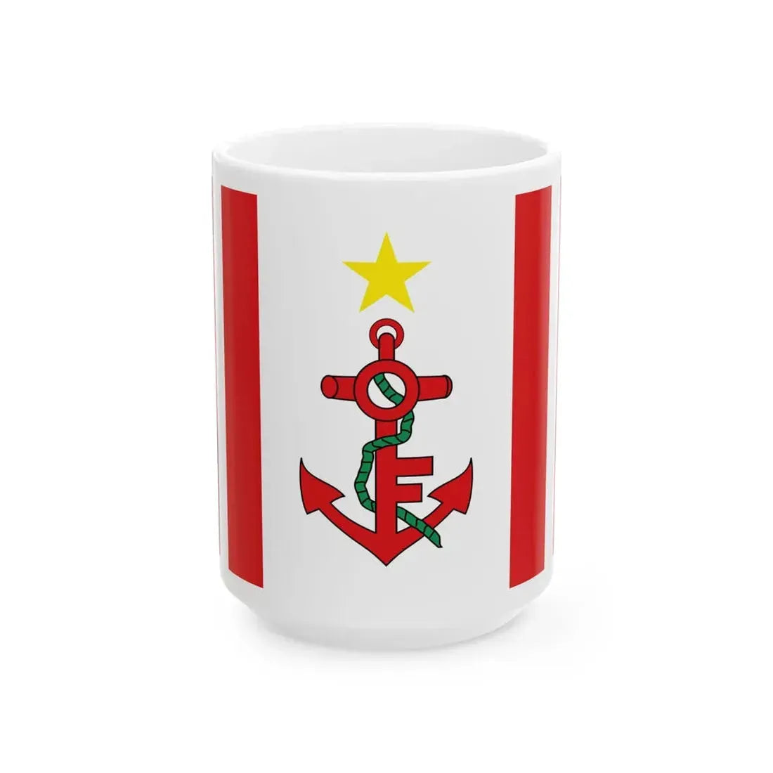 Naval Ensign of Mauritius (Mauritius) White Coffee Mug 15oz - Go Mug Yourself