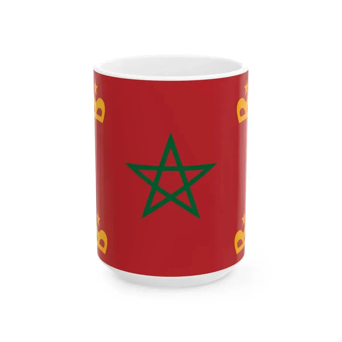 Naval Ensign of Morocco (Morocco) White Coffee Mug 15oz - Go Mug Yourself