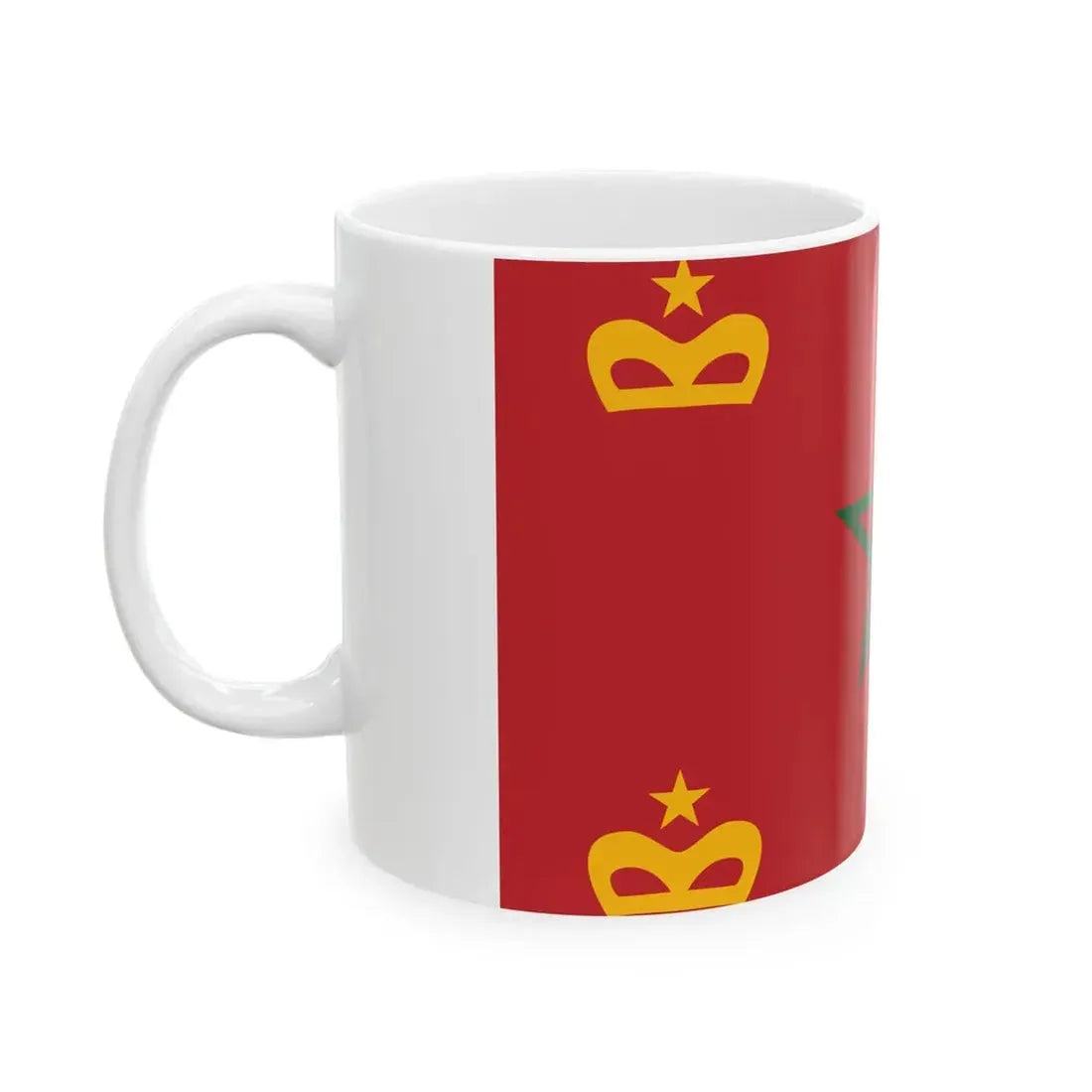 Naval Ensign of Morocco (Morocco) White Coffee Mug - Go Mug Yourself