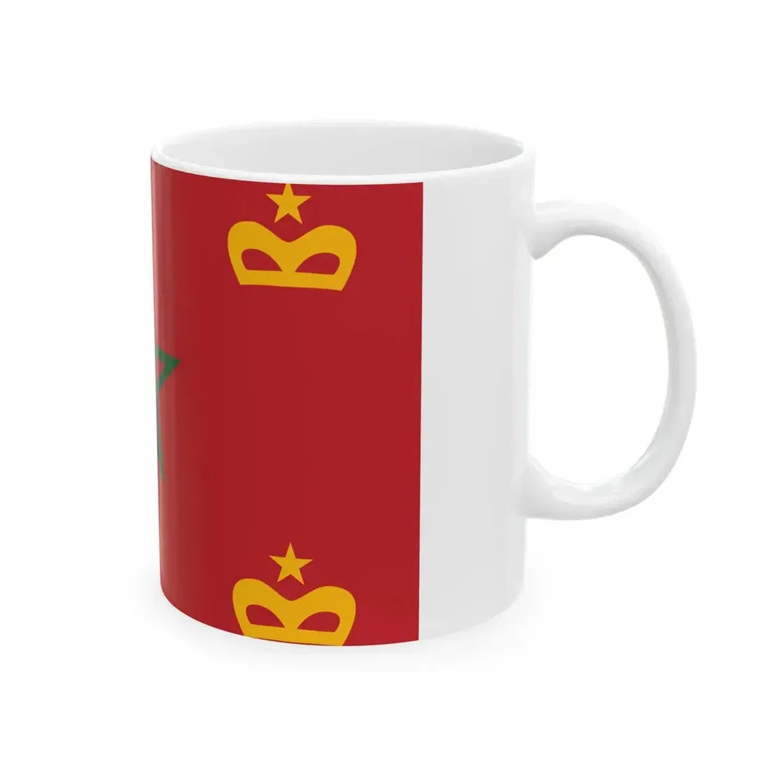 Naval Ensign of Morocco (Morocco) White Coffee Mug - Go Mug Yourself