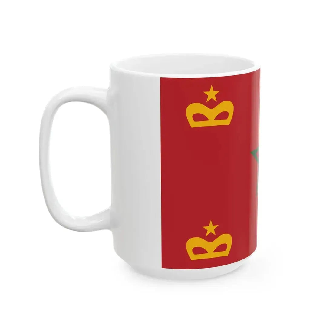 Naval Ensign of Morocco (Morocco) White Coffee Mug - Go Mug Yourself