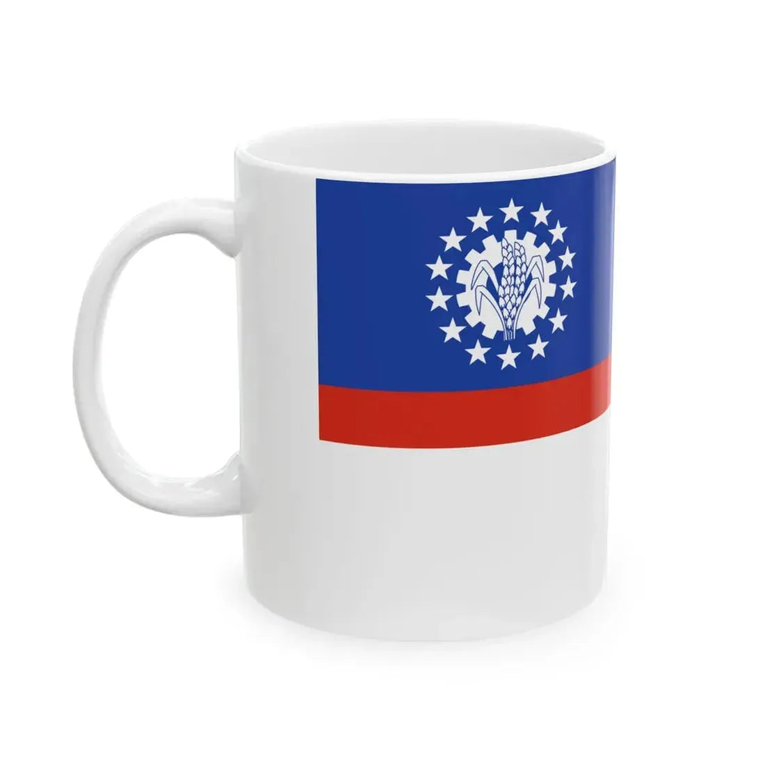 Naval Ensign of Myanmar 1974-2010 (Myanmar) White Coffee Mug - Go Mug Yourself