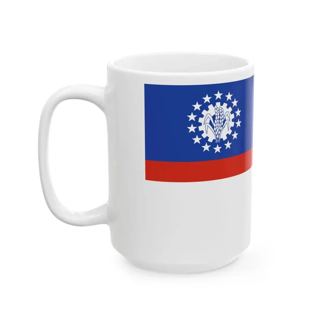 Naval Ensign of Myanmar 1974-2010 (Myanmar) White Coffee Mug - Go Mug Yourself