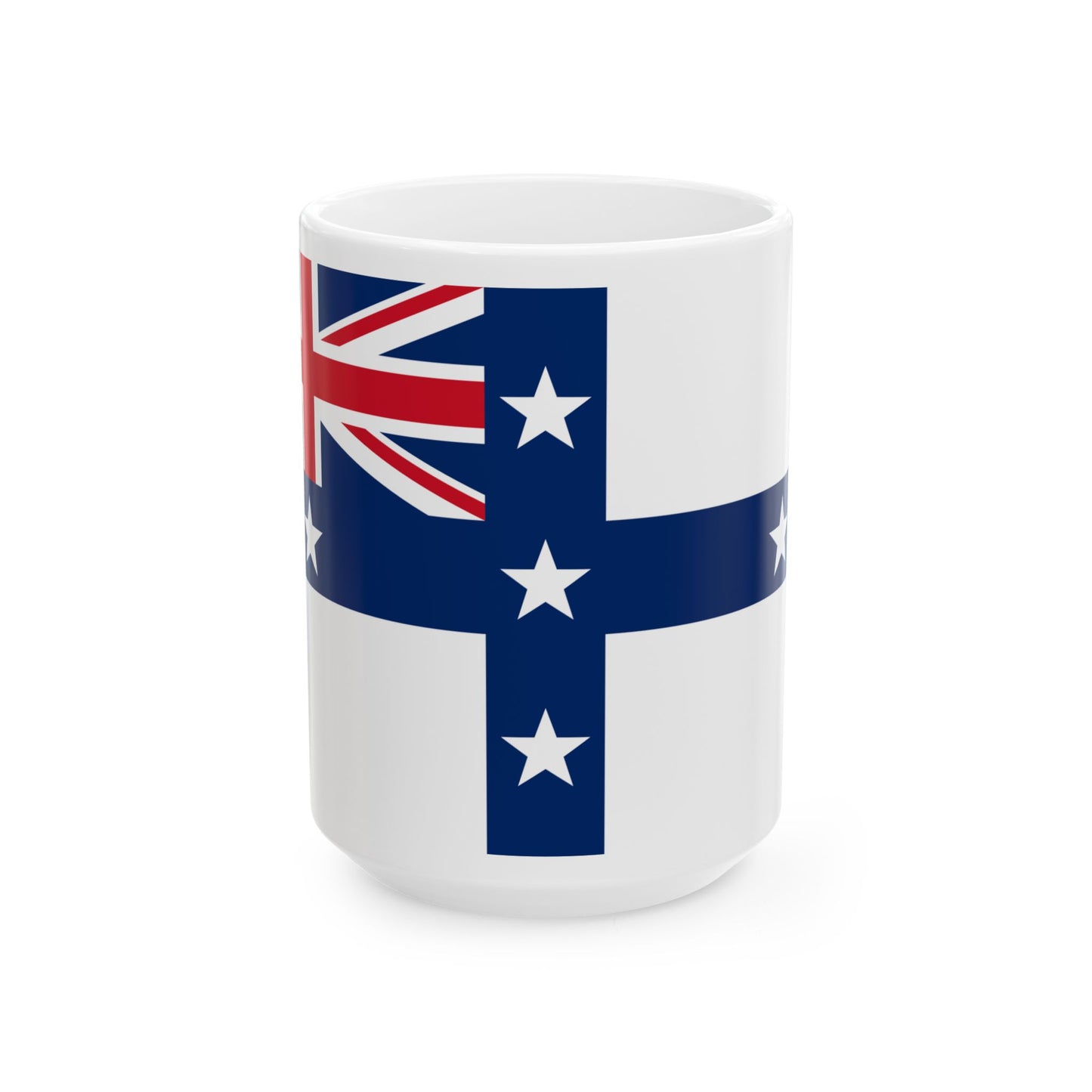 Naval Ensign of New South Wales 1831-1883 (Australia) White Coffee Mug-15oz-Go Mug Yourself