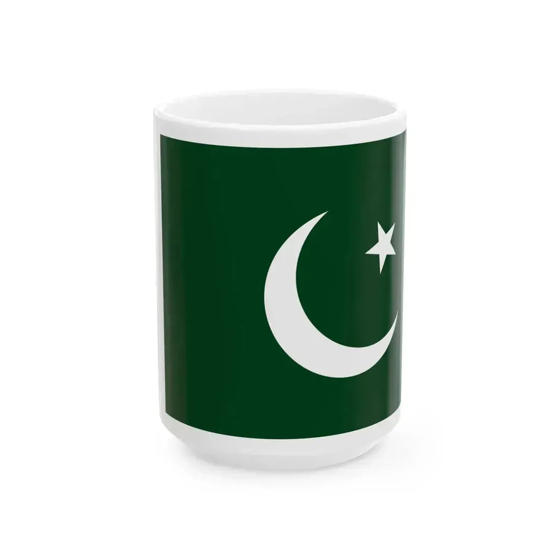 Naval Ensign of Pakistan (Pakistan) White Coffee Mug 15oz - Go Mug Yourself