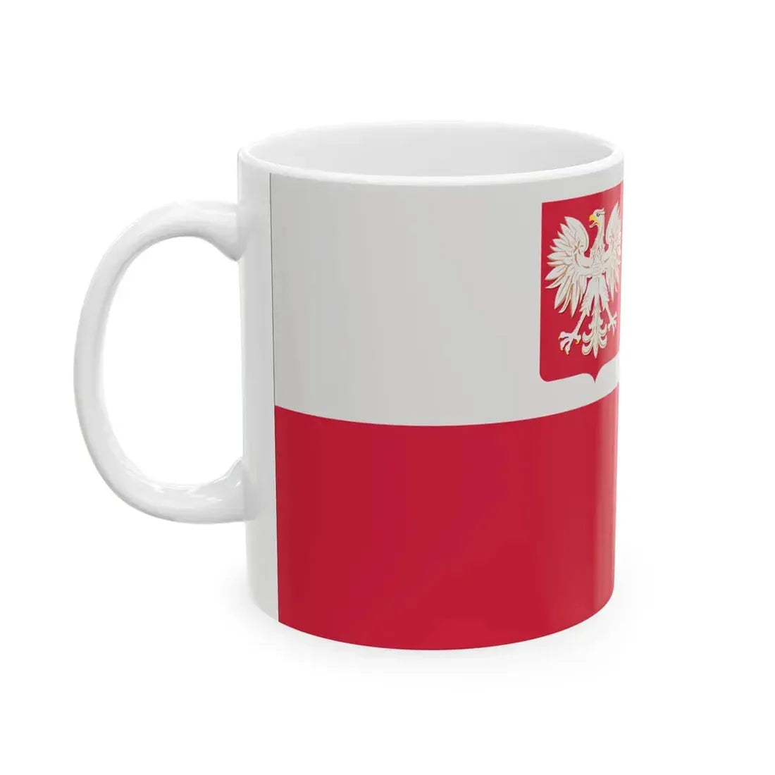 Naval Ensign of Poland 1980-1993 normative (Poland) White Coffee Mug - Go Mug Yourself