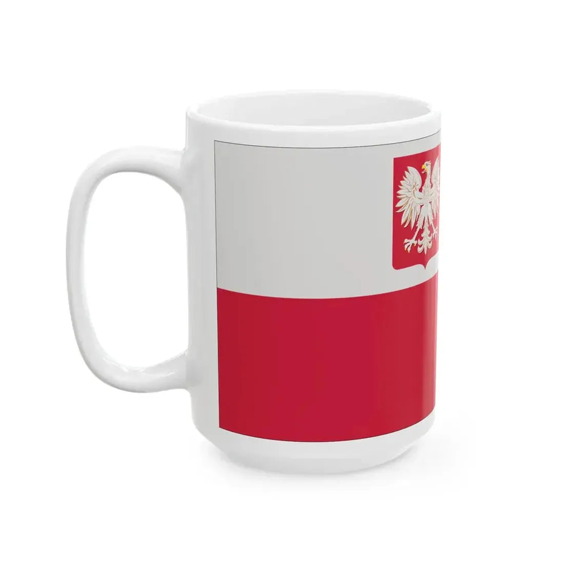 Naval Ensign of Poland 1980-1993 normative (Poland) White Coffee Mug - Go Mug Yourself