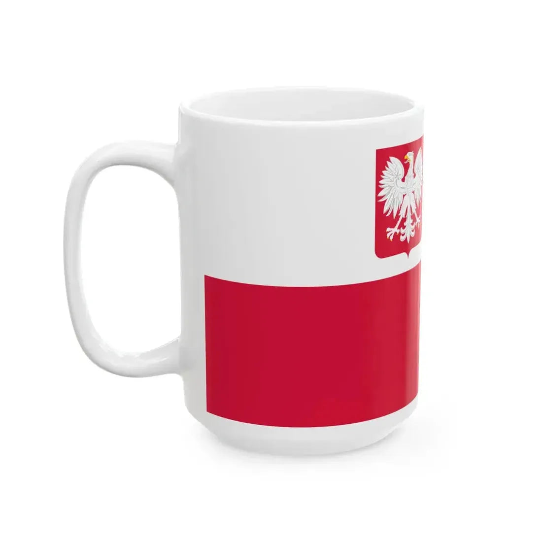 Naval Ensign of Poland 1980-1993 (Poland) White Coffee Mug - Go Mug Yourself