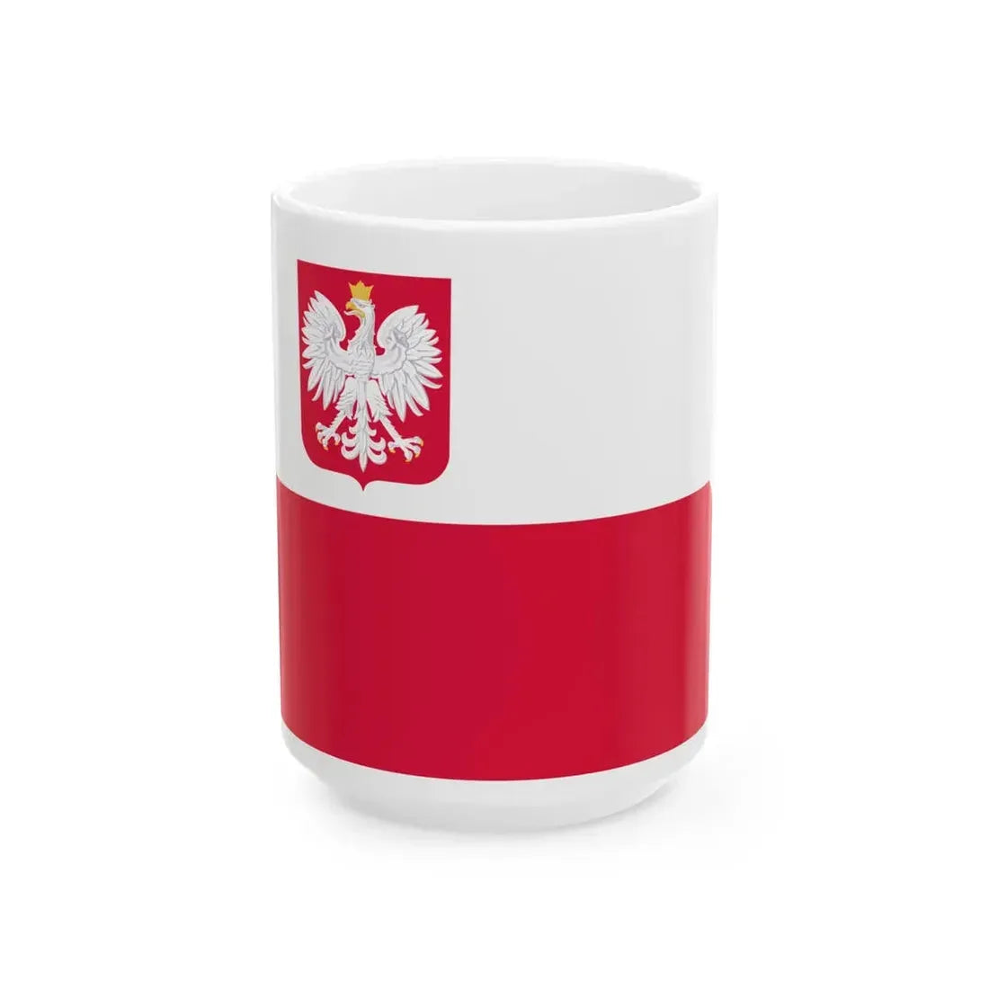 Naval Ensign of Poland (Poland) White Coffee Mug 15oz - Go Mug Yourself