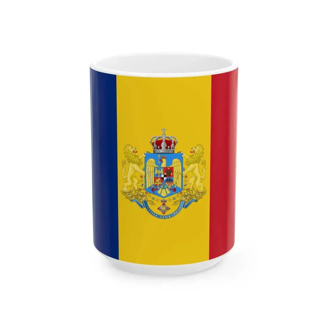 Naval Ensign of Romania 1922-1947 (Moldova) White Coffee Mug 15oz - Go Mug Yourself