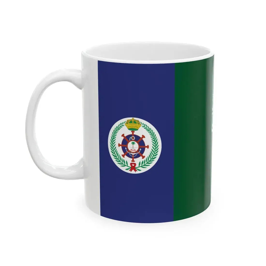 Naval Ensign of Saudi Arabia (Saudi Arabia) White Coffee Mug - Go Mug Yourself
