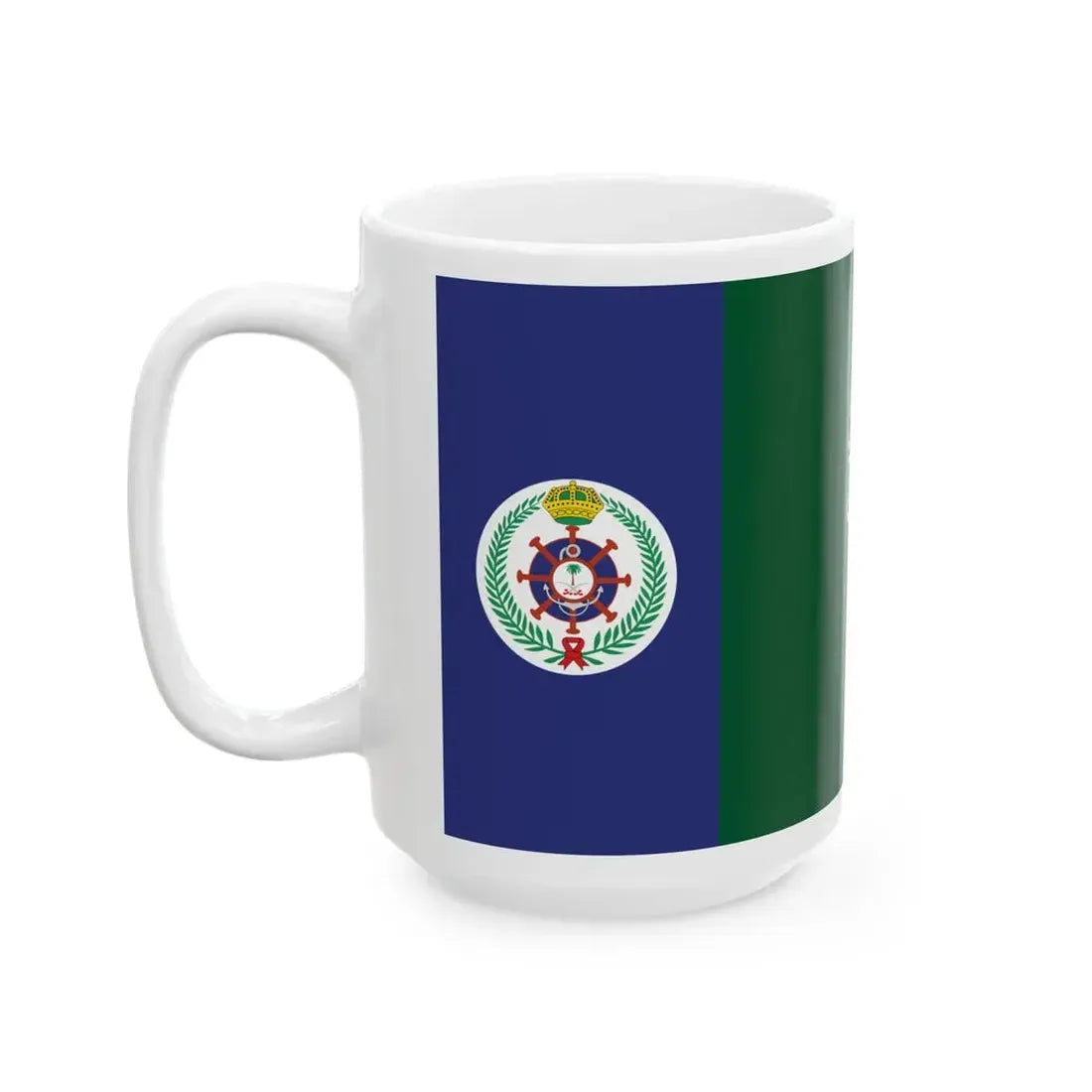 Naval Ensign of Saudi Arabia (Saudi Arabia) White Coffee Mug - Go Mug Yourself