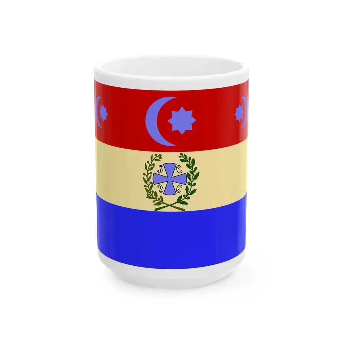 Naval Ensign of Serbia 1836 (Serbia) White Coffee Mug 15oz - Go Mug Yourself