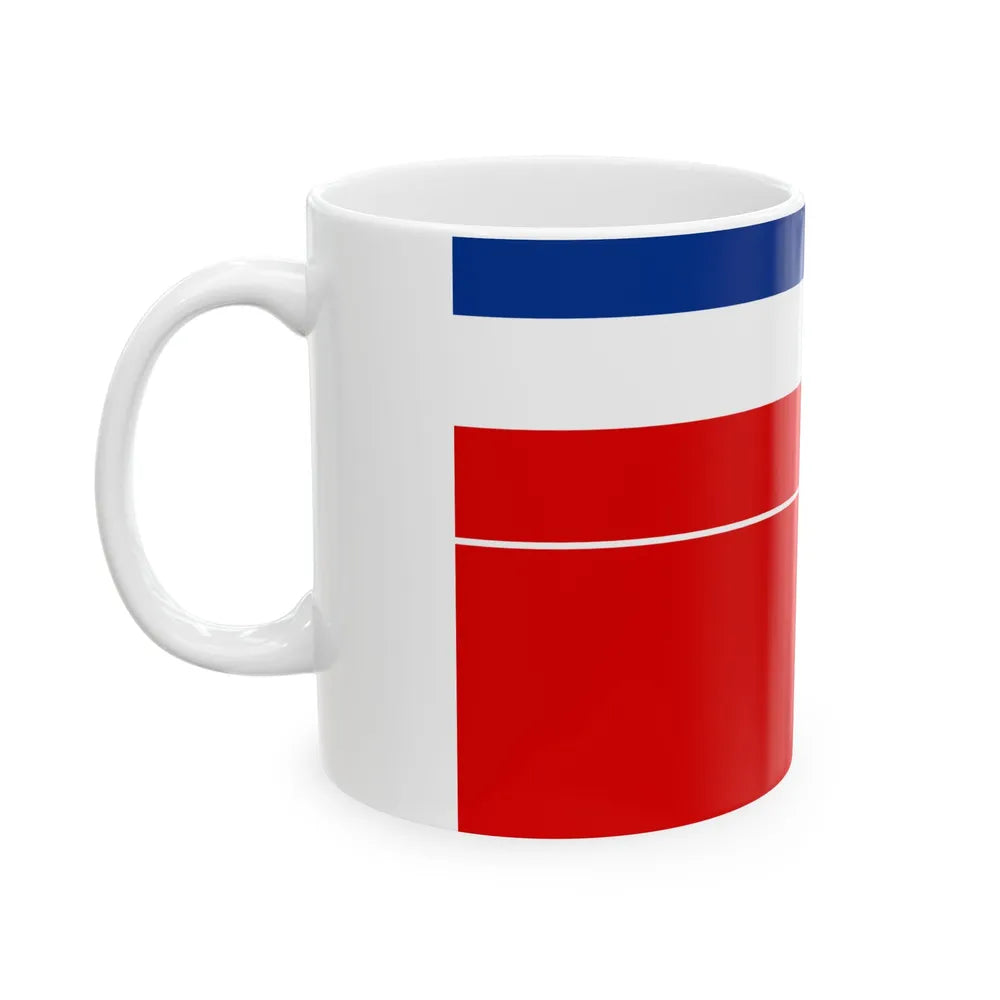 Naval ensign of Serbia and Montenegro (Croatia) White Coffee Mug - Go Mug Yourself