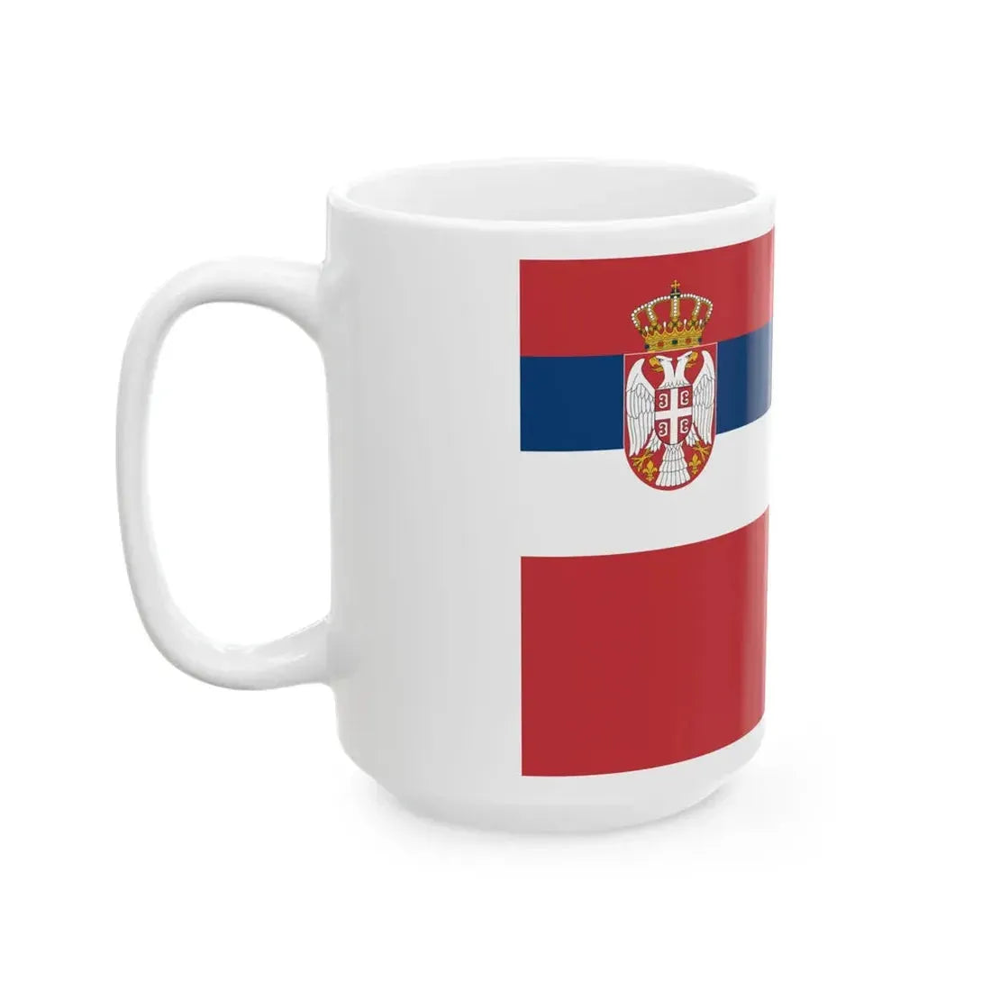 Naval Ensign of Serbia (Serbia) White Coffee Mug - Go Mug Yourself