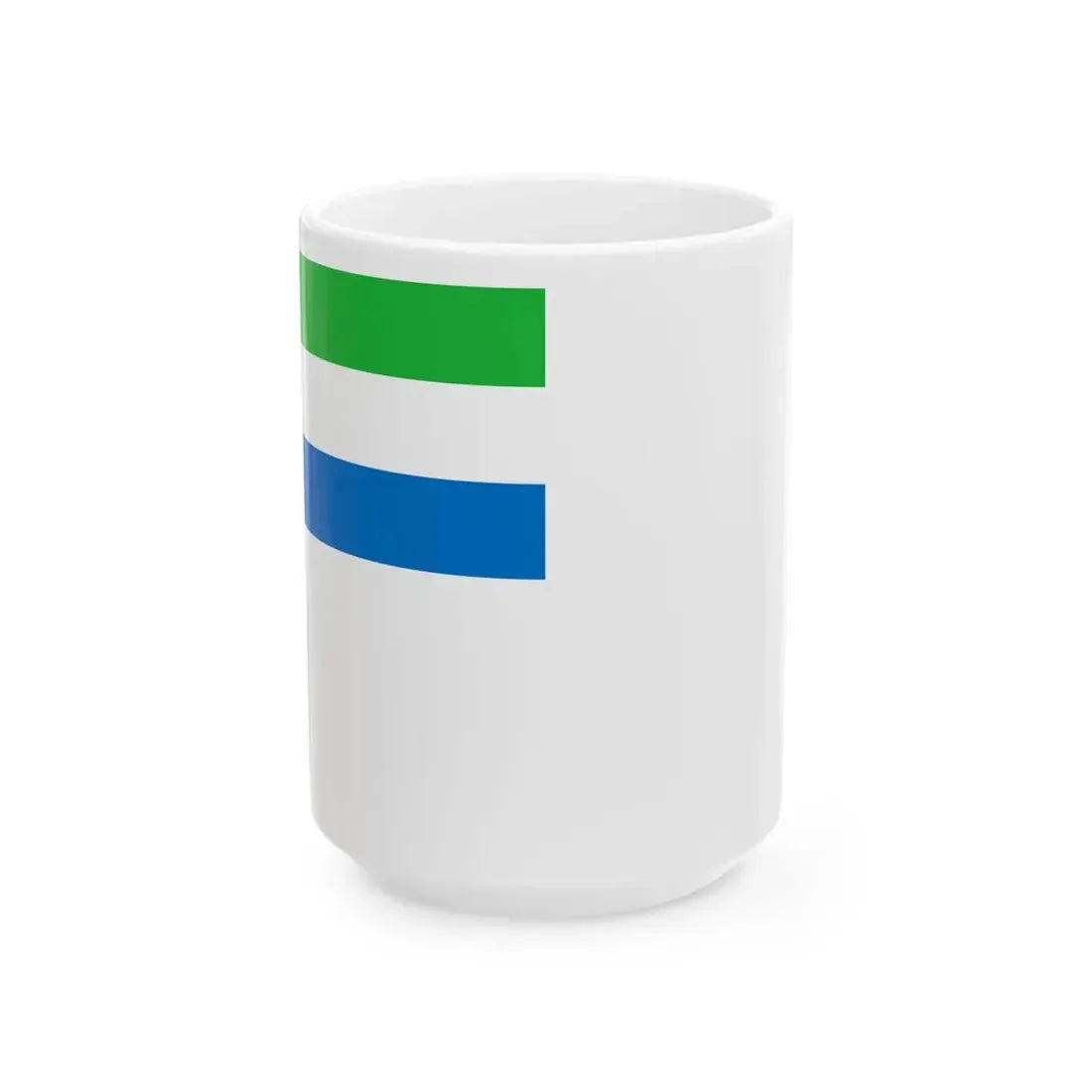 Naval Ensign of Sierra Leone (Sierra Leone) White Coffee Mug 15oz - Go Mug Yourself
