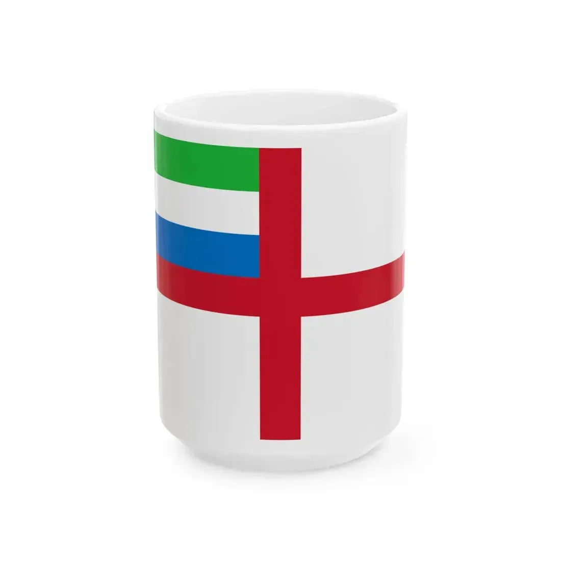 Naval Ensign of Sierra Leone - Variant (Sierra Leone) White Coffee Mug 15oz - Go Mug Yourself