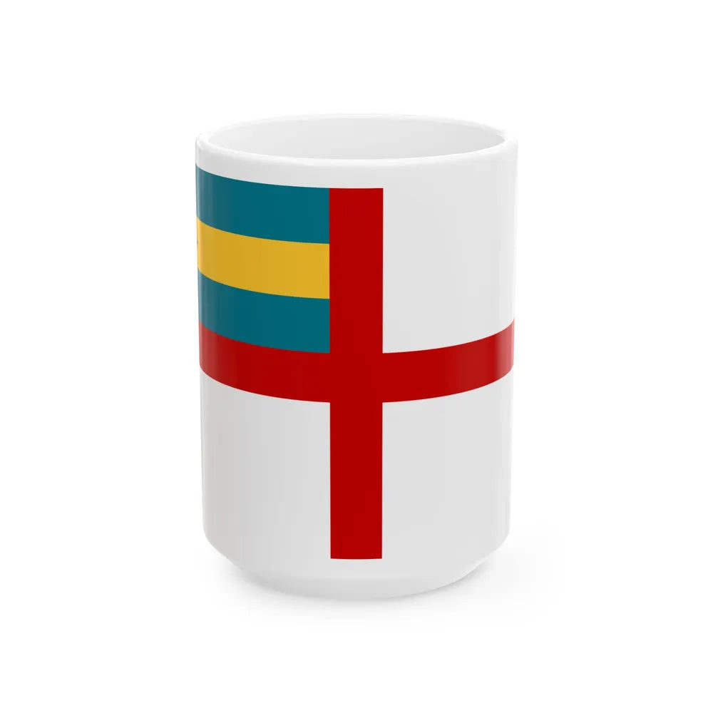 Naval Ensign of the Bahamas (Bahamas) White Coffee Mug 15oz - Go Mug Yourself