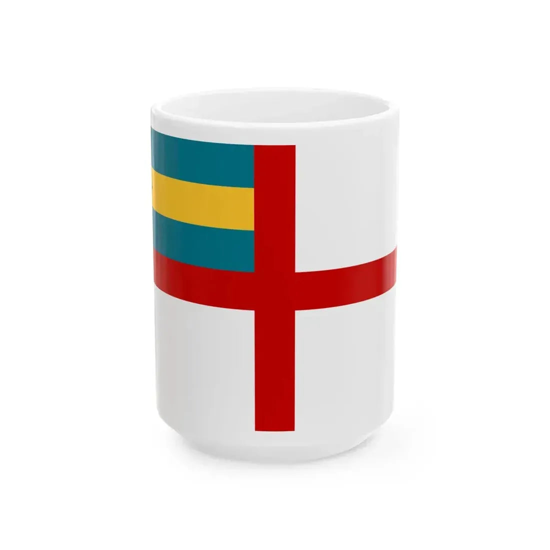 Naval Ensign of the Bahamas (Bahamas) White Coffee Mug 15oz - Go Mug Yourself