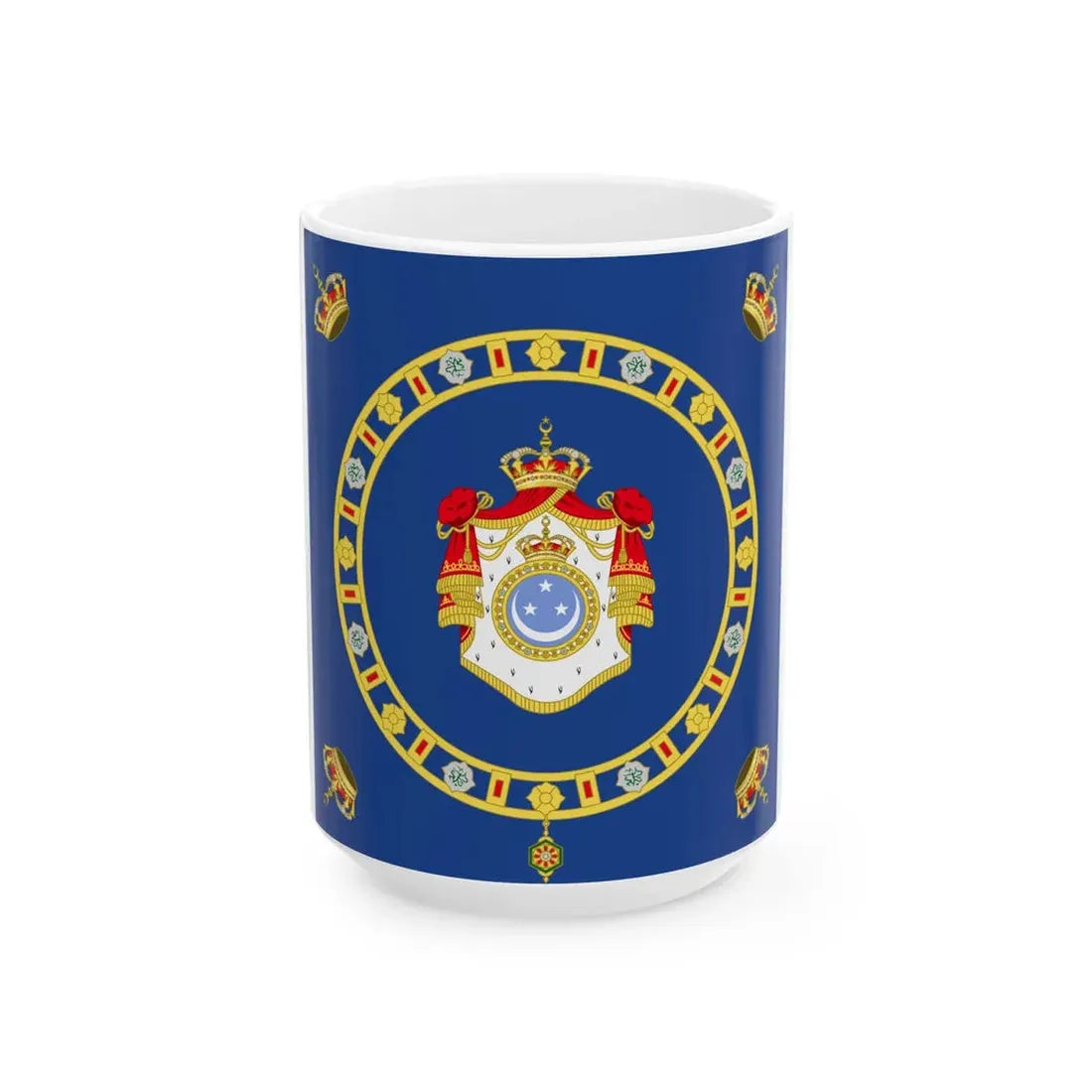Naval Ensign of the King of Egypt (Egypt) White Coffee Mug 15oz - Go Mug Yourself
