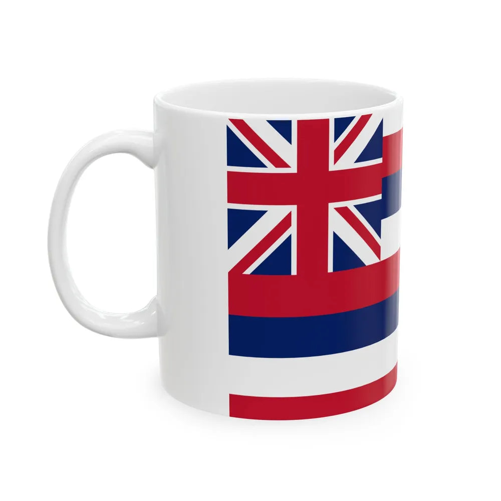 Naval ensign of the Kingdom of Hawaii (United States) White Coffee Mug - Go Mug Yourself