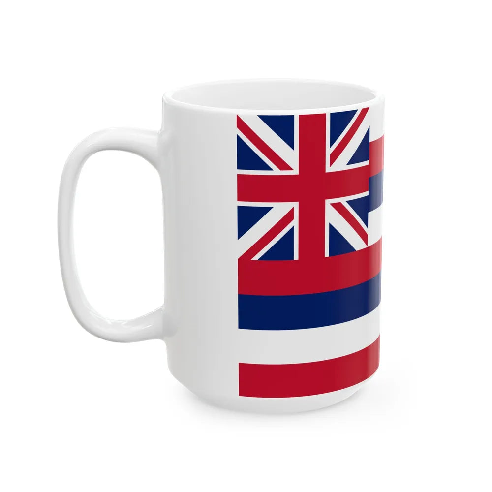 Naval ensign of the Kingdom of Hawaii (United States) White Coffee Mug - Go Mug Yourself