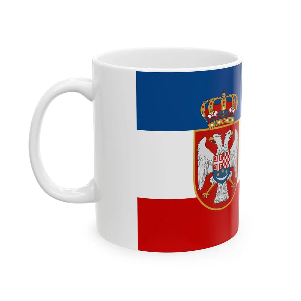 Naval ensign of the Kingdom of Yugoslavia (Croatia) White Coffee Mug - Go Mug Yourself