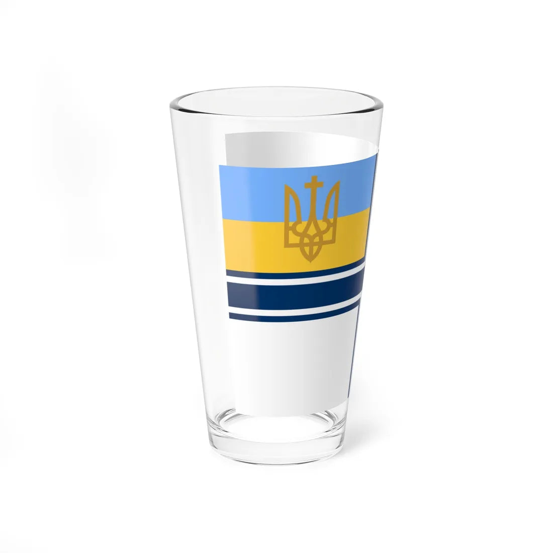Naval ensign of Ukraine 1918-1921 1992 (Ukraine) Pint Glass 16oz - Go Mug Yourself
