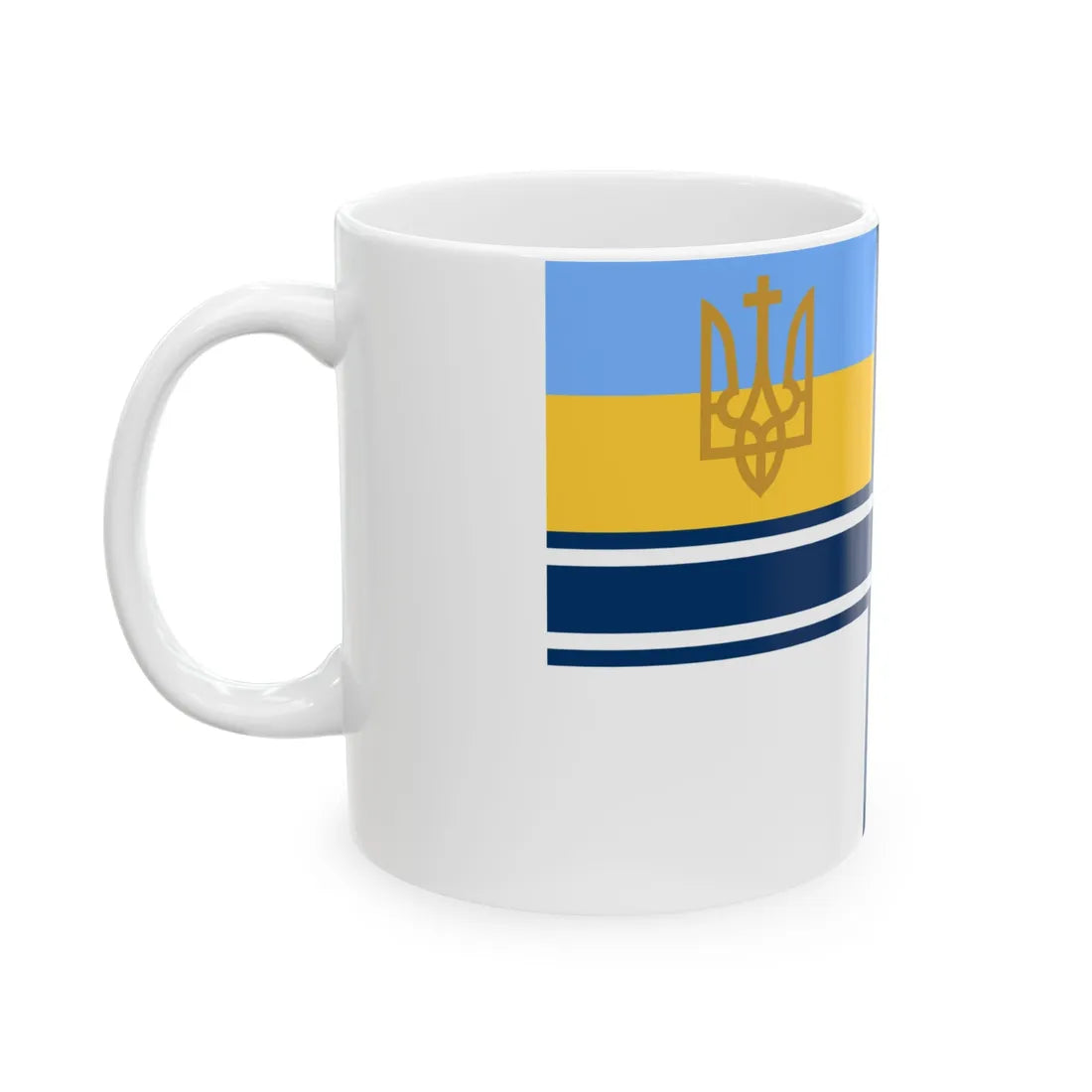 Naval ensign of Ukraine 1918-1921 1992 (Ukraine) White Coffee Mug - Go Mug Yourself