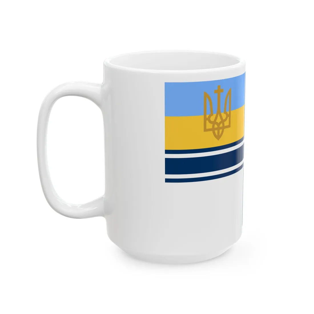 Naval ensign of Ukraine 1918-1921 1992 (Ukraine) White Coffee Mug - Go Mug Yourself
