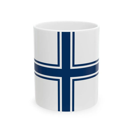 Naval ensign of Ukraine 1994-1997 (Ukraine) White Coffee Mug 11oz - Go Mug Yourself