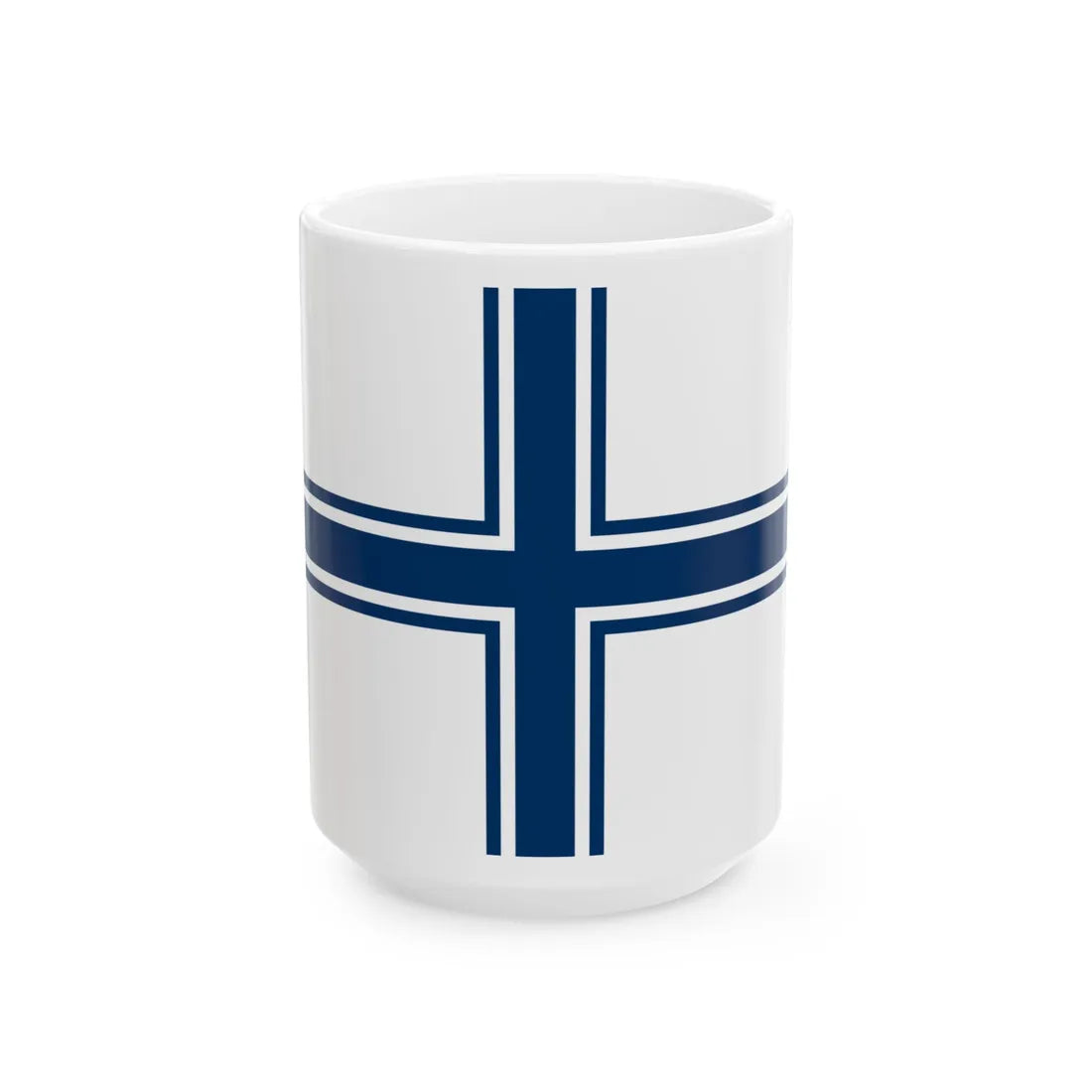 Naval ensign of Ukraine 1994-1997 (Ukraine) White Coffee Mug 15oz - Go Mug Yourself
