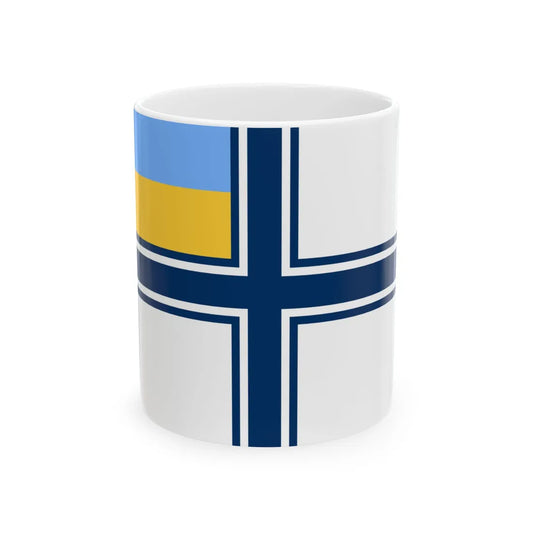 Naval ensign of Ukraine 1997-2007 (Ukraine) White Coffee Mug 11oz - Go Mug Yourself