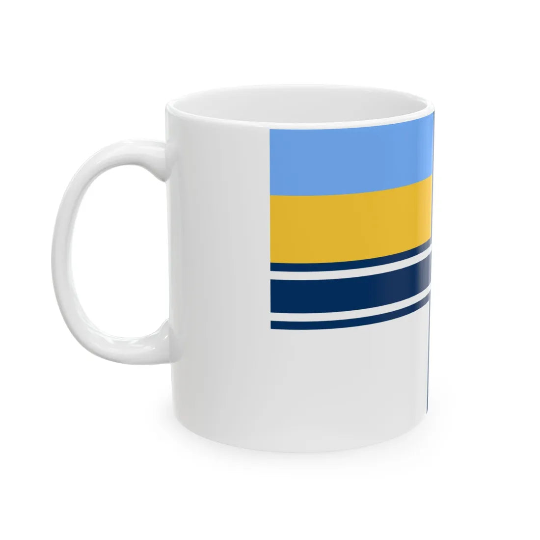 Naval ensign of Ukraine 1997-2007 (Ukraine) White Coffee Mug - Go Mug Yourself
