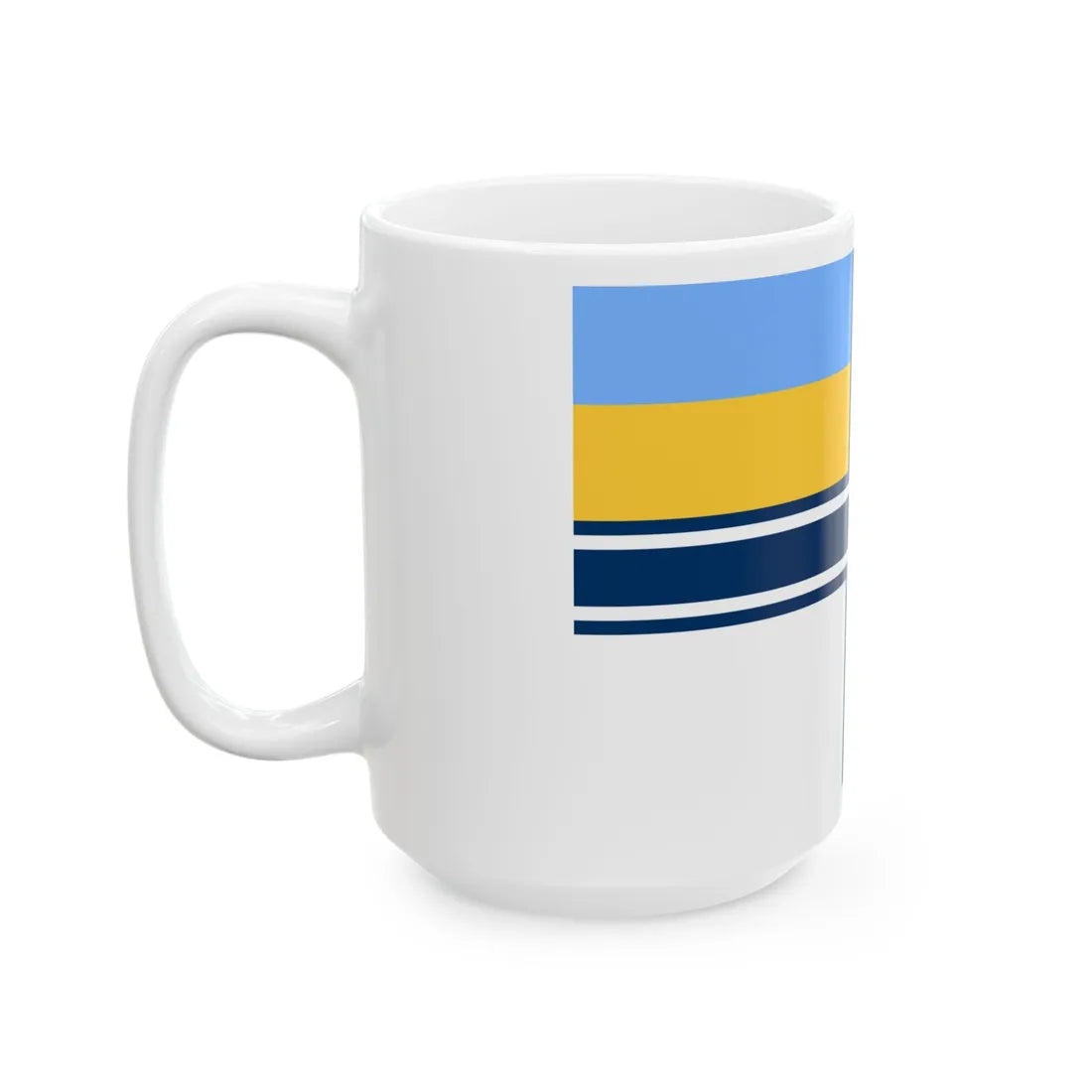 Naval ensign of Ukraine 1997-2007 (Ukraine) White Coffee Mug - Go Mug Yourself