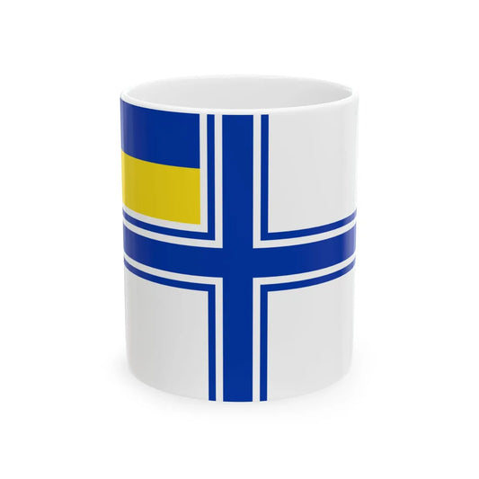 Naval Ensign of Ukraine 1997 dress (Ukraine) White Coffee Mug 11oz - Go Mug Yourself