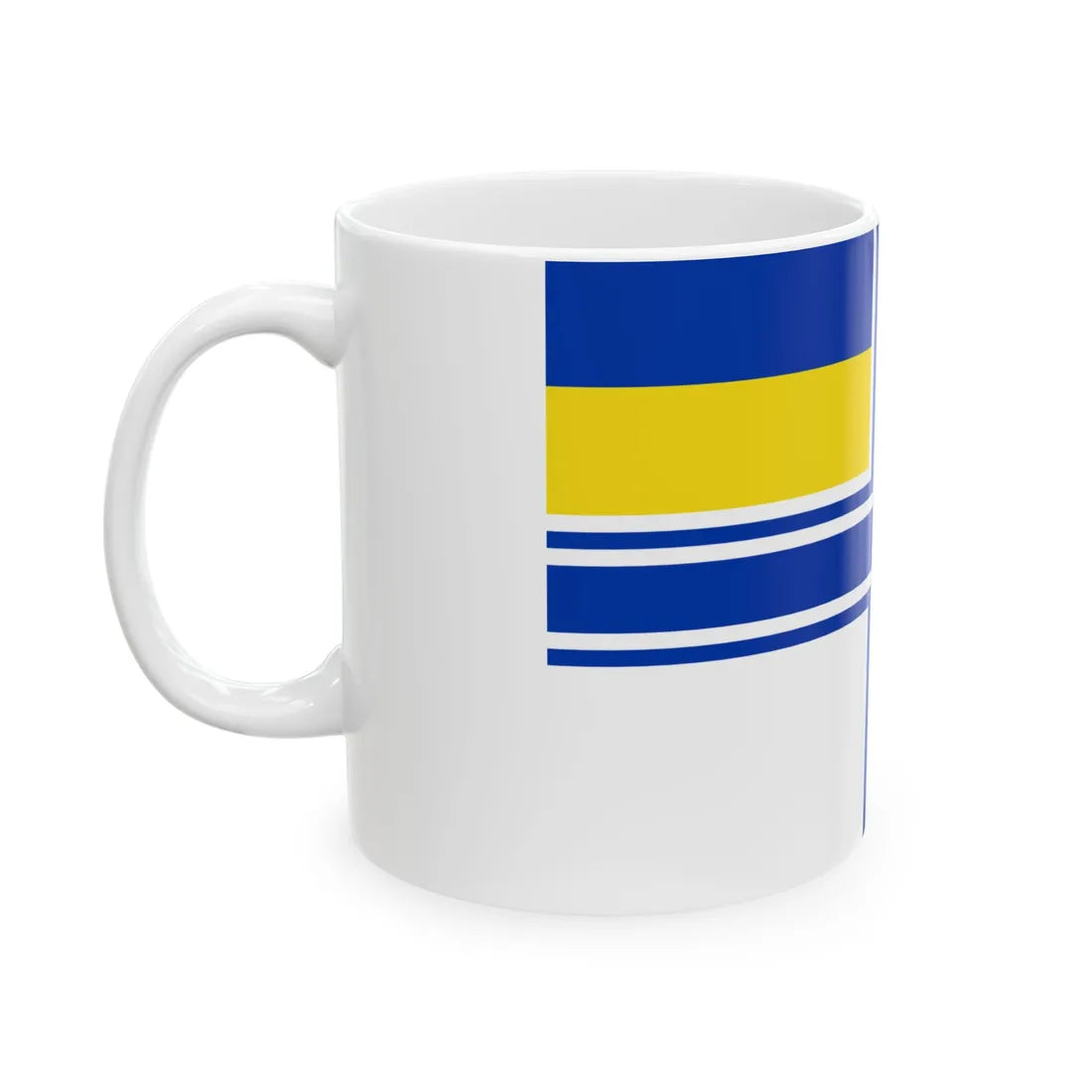 Naval Ensign of Ukraine 1997 dress (Ukraine) White Coffee Mug - Go Mug Yourself