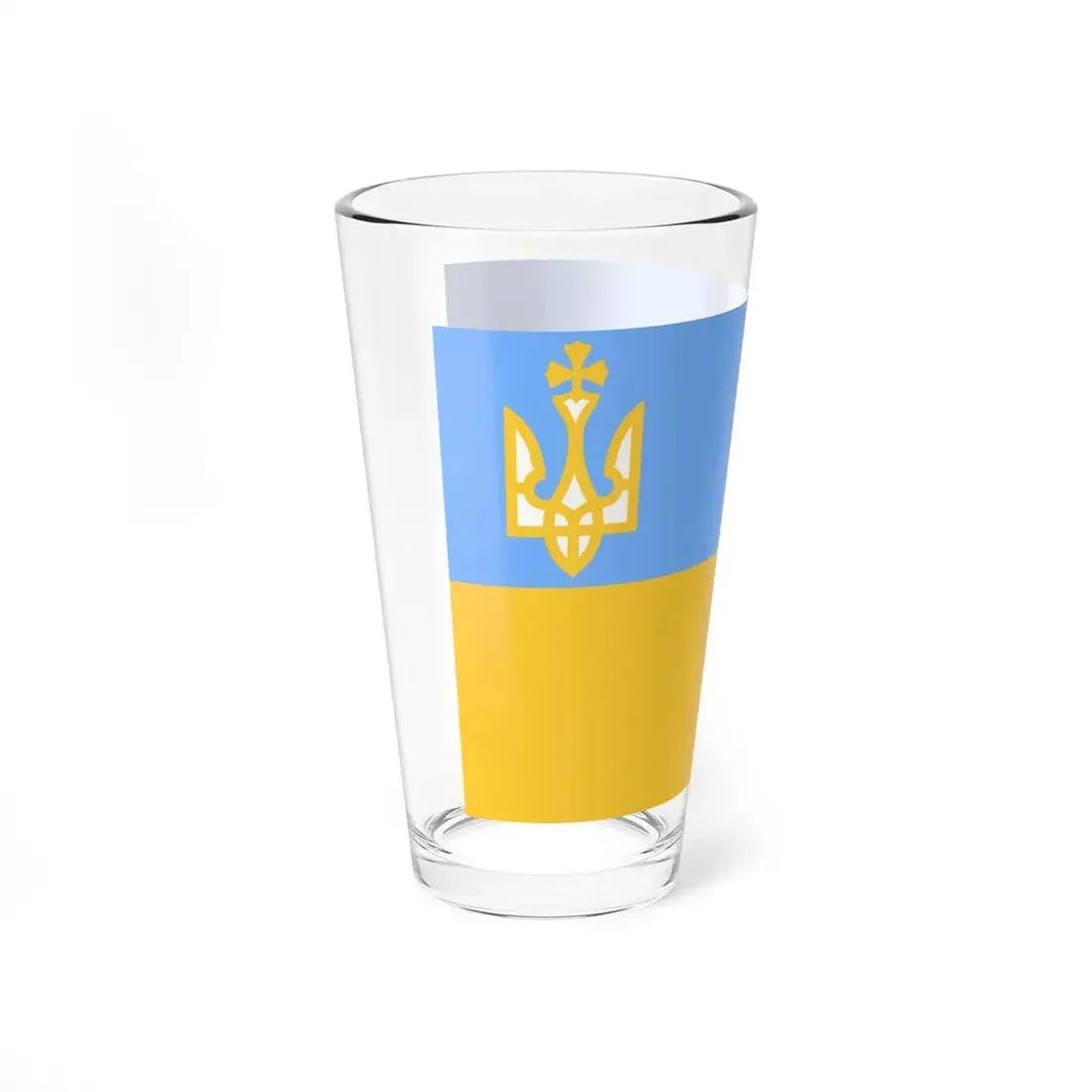 Naval Ensign of Ukraine JanuaryJuly 1918 (Ukraine) Pint Glass 16oz - Go Mug Yourself