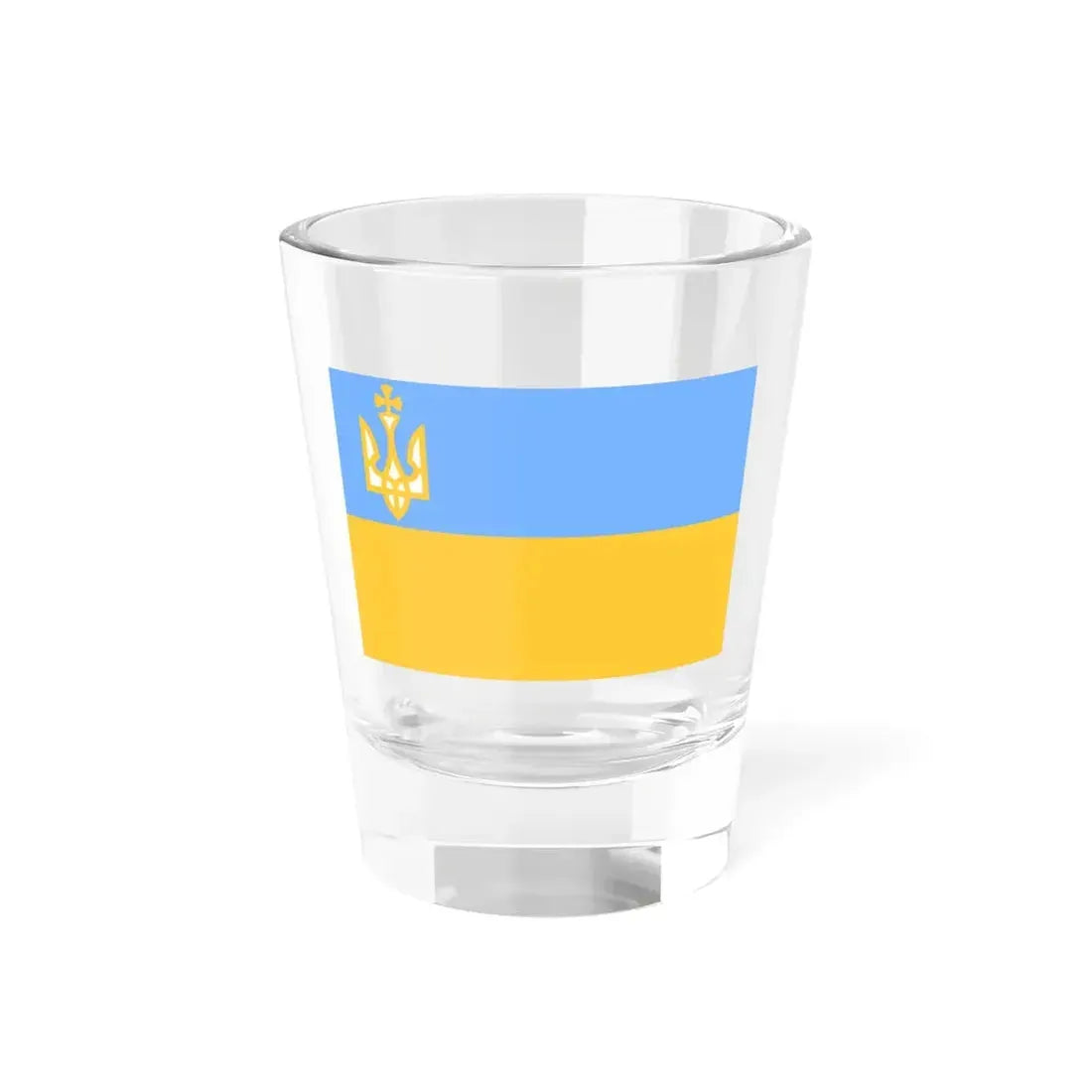 Naval Ensign of Ukraine JanuaryJuly 1918 (Ukraine) Shot Glass 1.5oz 1.5oz - Go Mug Yourself