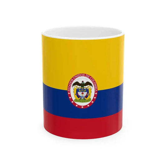 Naval ensign of United States of Colombia (Colombia) White Coffee Mug 11oz - Go Mug Yourself