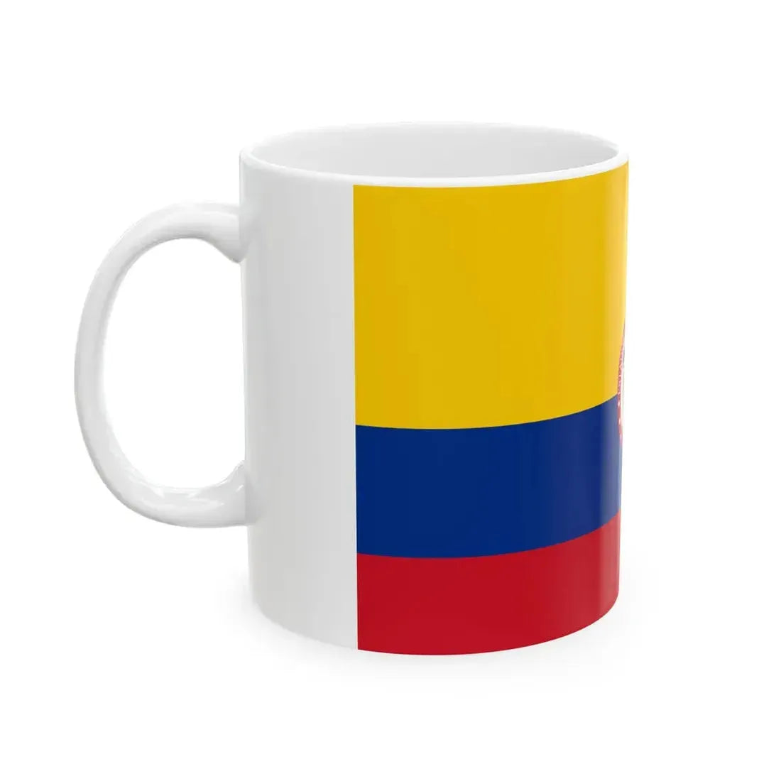 Naval ensign of United States of Colombia (Colombia) White Coffee Mug - Go Mug Yourself