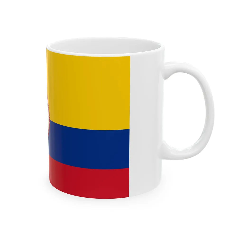 Naval ensign of United States of Colombia (Colombia) White Coffee Mug - Go Mug Yourself