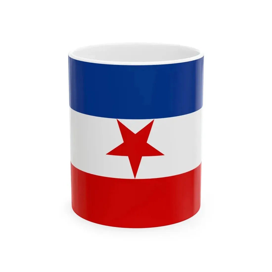 Naval ensign of Yugoslavia 1942-1944 (Croatia) White Coffee Mug 11oz - Go Mug Yourself