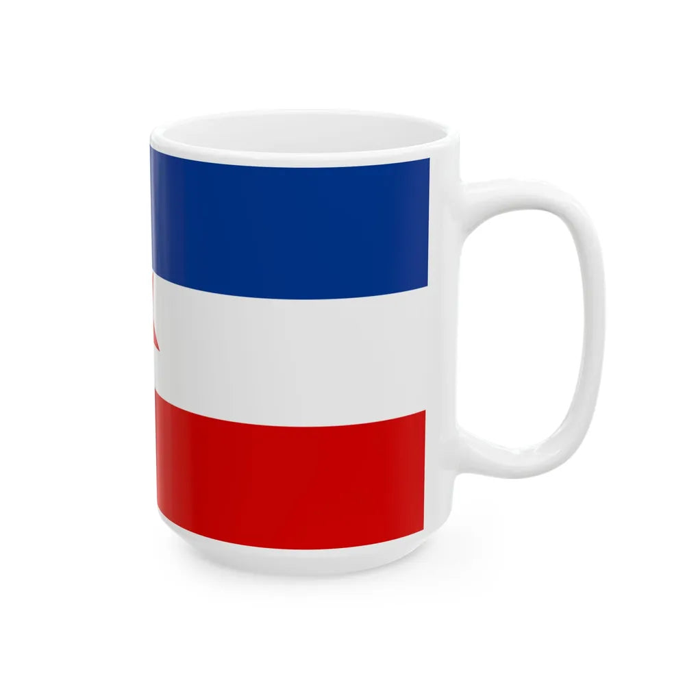 Naval ensign of Yugoslavia 1942-1944 (Croatia) White Coffee Mug - Go Mug Yourself